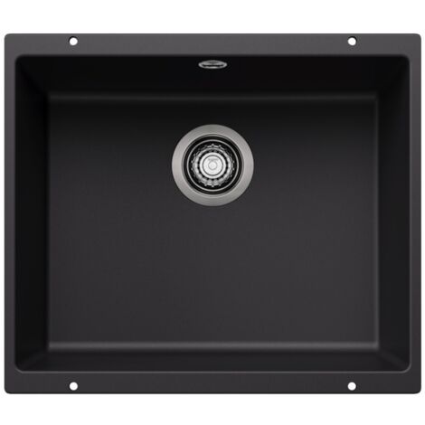 Blanco – Évier en silgranit 1 bac noir 530x460 mm – Montage sous plan de travail – Profondeur 190 mm – SKU 526098 (1/5)