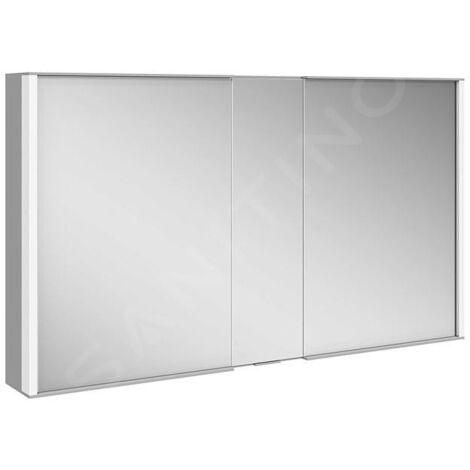 Keuco Royal Match - Armoire miroir avec éclairage LED, 1200x700x160 mm, alu elox argenté 12804171311 (1/5)