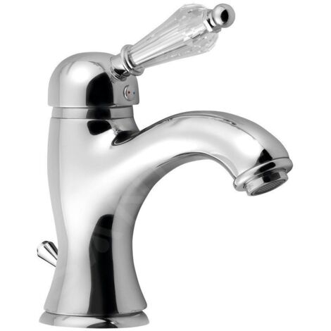 Sapho Kirké - Mitigeur de lavabo avec bonde, manette cristal, chrome KI02KC (1/5)