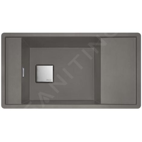 Franke Fresno - Évier en fragranit FSG 611-88, 88x50 cm, pierre gris 114.0651.013 (1/3)