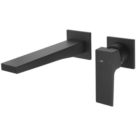 Sapho Dimy - Mitigeur encastré de lavabo avec corps d'encastrement, installation 2 trous, sans trop-plein, noir mat DM018BL (1/4)