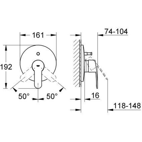 Grohe Eurostyle Cosmopolitan - Mitigeur de baignoire encastré, chrome ...