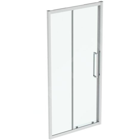 Ideal Standard i.Life - Porte de douche coulissante, deux battants, 1000 mm, silver bright / verre clair T4941EO (1/3)