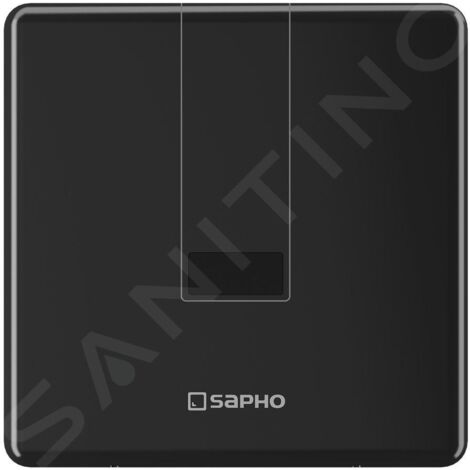 Sapho Accessoires - Plaque de déclenchement d'urinoir à capteur, 6V, 4xAA, noir PS006B (1/3)