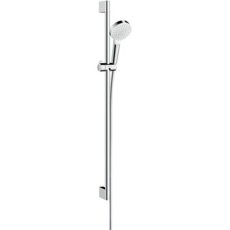Hansgrohe Crometta - Set de douche 100, barre de douche 900 mm, blanc / chrome 26537400 (1/10)