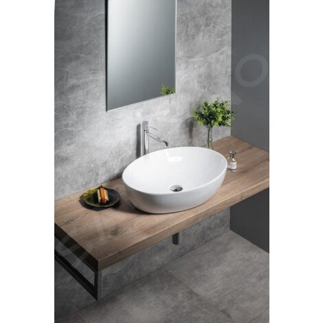 Sapho Lavabos - Lavabo Pera 625x420 mm, sans trou pour robinet, sans trop-plein, blanc AR457