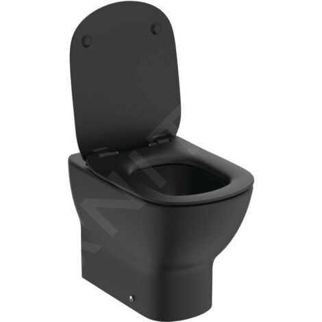 Ideal Standard Tesi - WC à poser avec abattant Soft-Close, évacuation basse, AquaBlade, noir T3536V3 (1/5)