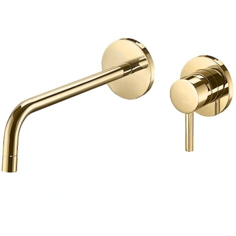 Paffoni Light - Mitigeur de lavabo encastré avec corps, installation de 2 trous, doré LIG104HG70 (1/2)