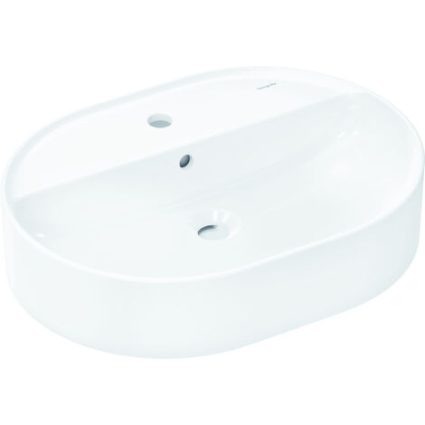 Hansgrohe Xuniva U - Lavabo à poser, 60x45 cm, avec trop-plein, trou pour robinet, SmartClean, blanc 61080450 (1/5)