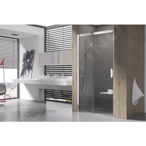 Ravak Matrix - Porte de douche en deux parties MSD2-100 L, 975-1015 mm, verre satiné/clair 0WLA0U00Z1 (1/5)