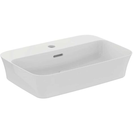 Ideal Standard Ipalyss - Vasque, 550x380 mm, avec trop-plein, un trou pour robinetterie, blanc E207701 (1/5)