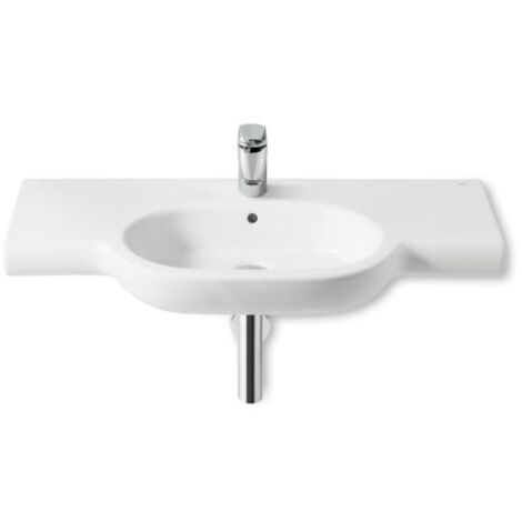 Roca Meridian - Lavabo 1000x460 mm, avec trop-plein, trou pour robinetterie, blanc A32724B000 (1/2)