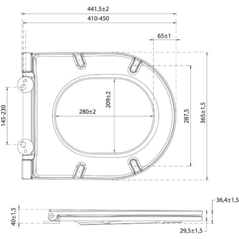 Sapho Isvea - Abattant toilette Slim, SoftClose, ivoire 40KF0532I-S
