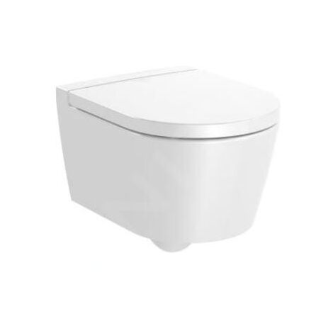 Roca – WC suspendu Rimless compact avec sortie horizontale – Céramique sanitaire ronde – Dimensions 370x480x440mm – A346528000