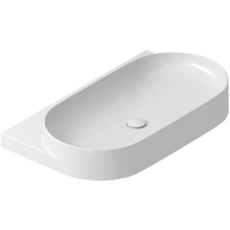 Ravak Yard - Lavabo 805x500 mm, sans trop-plein, sans trou pour robinet, blanc XJX01080000