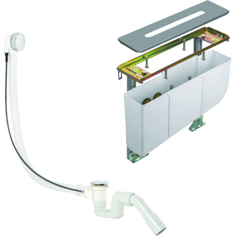 Kludi Rotexa - Set de garniture de vidage et corps encastré pour bord de baignoire, 4 trous 7878205-00 (1/3)