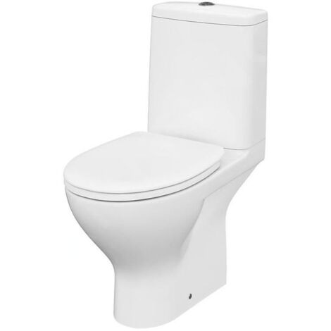 Cersanit Moduo - WC à poser avec abattant SoftClose, sortie vario, remplissage par le bas, CleanOn, blanc K116-035 (1/3)