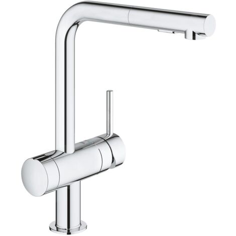 Mitigeur de cuisine avec douchette extractible – Finition chromée GROHE StarLight – Bec pivotant 90° – 31558000 (1/3)