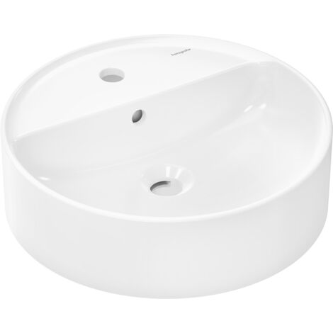 Hansgrohe Xuniva S - Vasque à poser, diamètre 45 cm, avec trop-plein, trou pour robinet, blanc 60169450 (1/5)