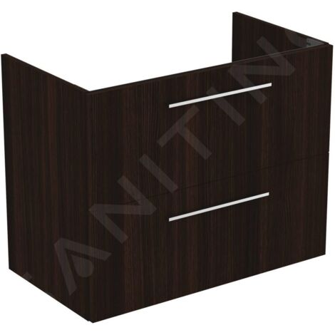Ideal Standard i.Life A - Meuble sous lavabo, 800x440x630 mm, 2 tiroirs, chêne à café T5256NW (1/5)