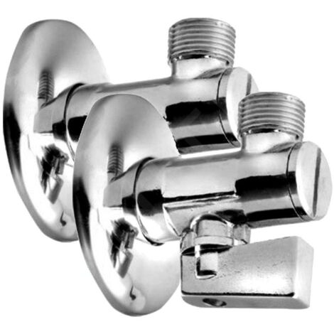 Aqualine Robinets d’angle - Vanne à bille d'angle 1/2 "x3/8", sans écrou, avec filtre, chromé 5312 (1/5)