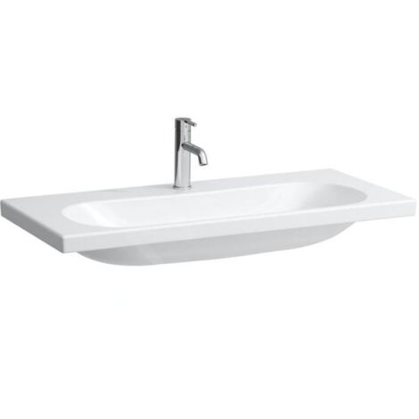 Laufen Lua - Lavabo de meuble 46x100 cm, sans trop-plein, trou pour robinetterie, blanc H8100890001561 (1/3)
