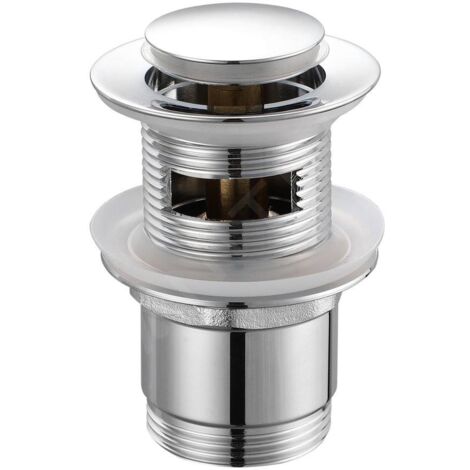 Aqualine Accessoires - Garniture de vidage ronde, ClickClack, petit bouchon, chrome TF8001 (1/4)