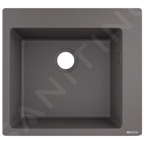 Hansgrohe Éviers - Evier encastré granit S510-F450, pierre grise 43312290 (1/4)