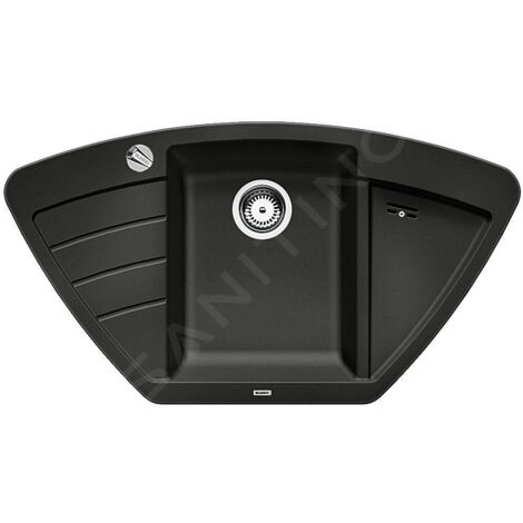 Blanco Zia 9 - Évier en silgranit, 930x510 mm, avec commande de vidage, noir 526030 (1/3)