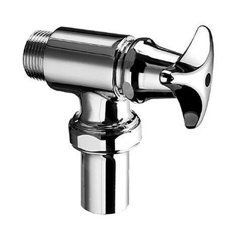 Schell – Robinet de rinçage pour WC – Chrome – Poignée triangulaire – Corps en laiton – DN 20G 3/4 AG