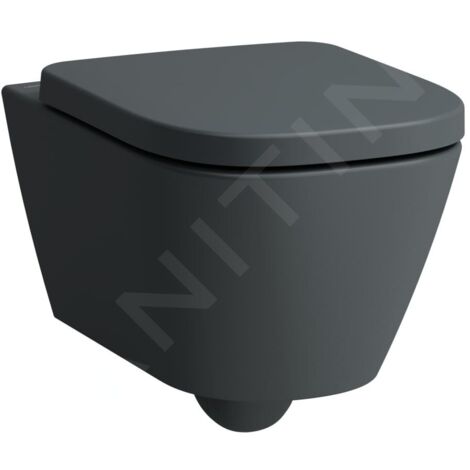 Laufen Meda - WC suspendu, Rimless, graphite mat H8201107580001 (1/4)