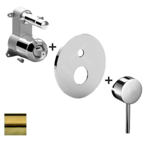 Paffoni Light - Mitigeur encastré pour 2 sorties, doré brossé LIGBOX015HGSP/M (1/2)