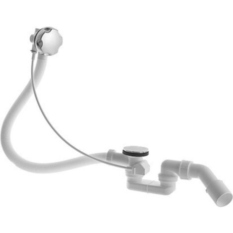 Duravit – Garniture de vidage baignoire 530 mm – Évacuation Ø 52 mm – Caches chrome – 790225000001000