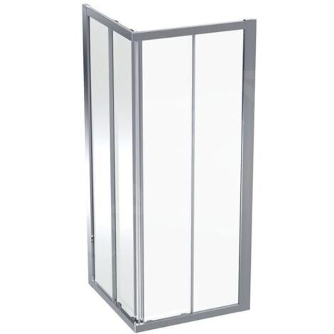 Geberit GEO - Cabine de douche 80x80 cm, argent/verre clair 560.112.00.2 (1/2)