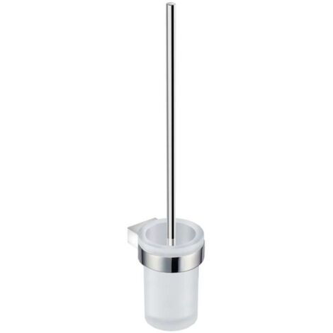 Jika Pure - Brosse WC avec support mural, chrome/verre dépoli H3843B10040001 (1/3)