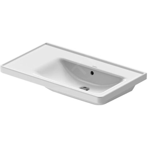 Duravit D-Neo - Lavabo pour meuble 800x480 mm, sans trou pour robinetterie, blanc 2370800060 (1/4)