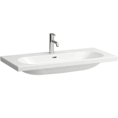 Laufen Lua - Lavabo de meuble 46x100 cm, avec trop-plein, trou pour robinet, blanc H8100890001041 (1/3)
