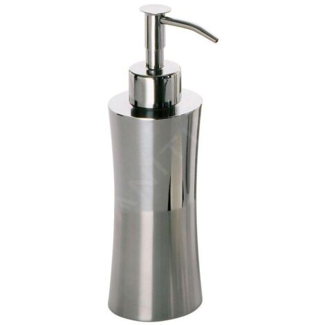 Aqualine Accessoires - Distributeur de savon sur pied, acier inoxydable poli/coupé PR8121 (1/2)