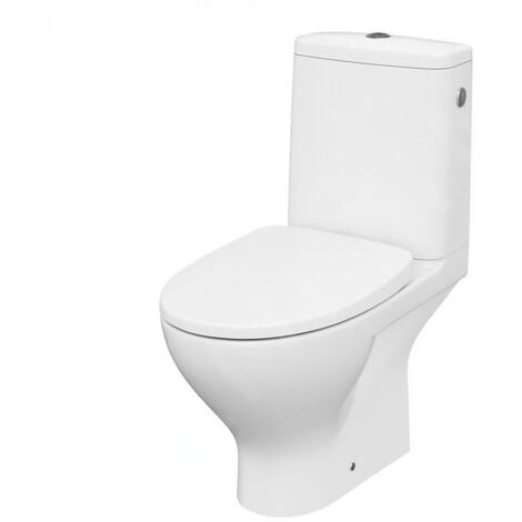 Cersanit Moduo - WC à poser avec abattant SoftClose, sortie par arrière, remplissage latéral, CleanOn, blanc K116-024 (1/2)