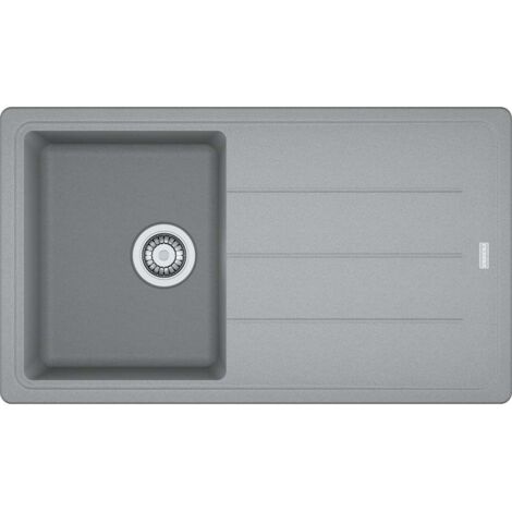 Franke Basis - Évier en fragranit BFG 611-86, 86x50 cm, pierre grise 114.0494.919 (1/4)