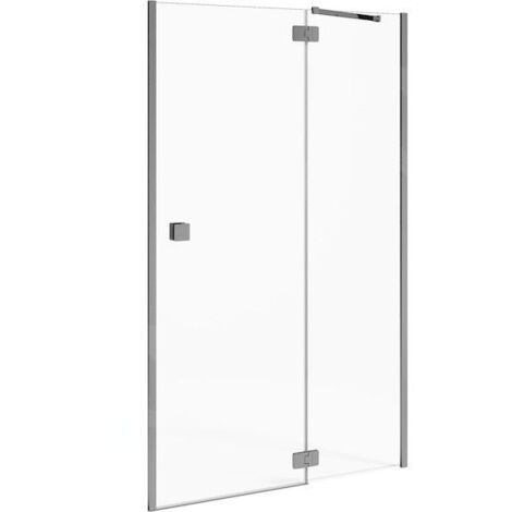 Jika Cubito Pure - Porte de douche rabattable 1200 mm, droit, Jika Perla Glass, argent/verre clair H2544270026681 (1/3)