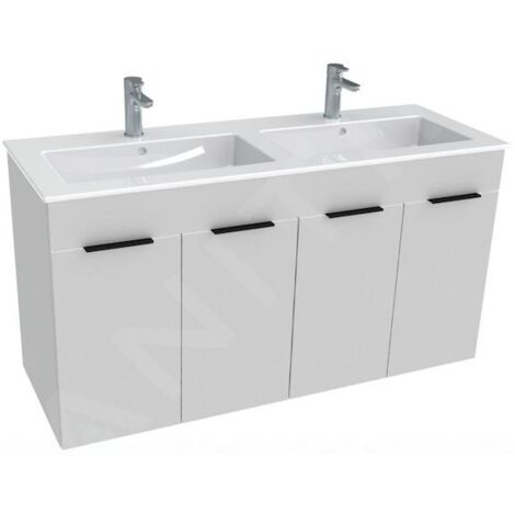 Jika Cube - Meuble avec double évier, 1180x422x622 mm, blanc H4536611763001 (1/3)