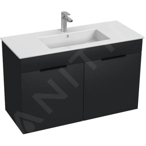 Jika Cube - Meuble avec lavabo 100x43x61 cm, anthracite mat H4536511763521 (1/2)