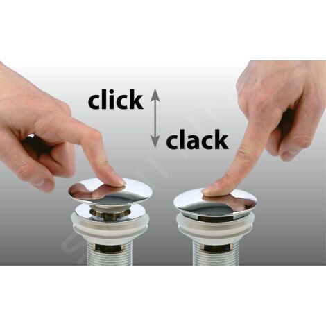 Polysan Accessoires - Garniture de vidage sans remplissage, ClickClack, longueur 900 mm, bonde 72 mm, chrome 71679