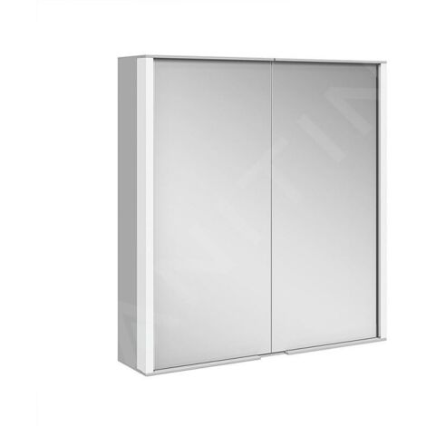 Keuco Royal Match - Armoire miroir avec éclairage LED, 650x700x160 mm, alu elox argenté 12801171311 (1/5)