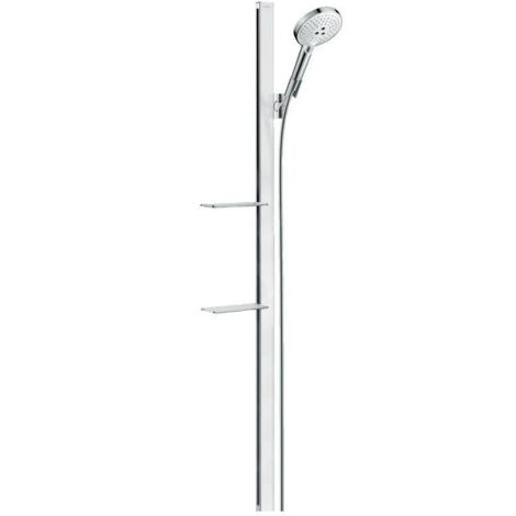 Hansgrohe Raindance - Set de douche Select S 120, 3 jets, barre de douche 1,50 m, blanc/chrome 27646400 (1/5)