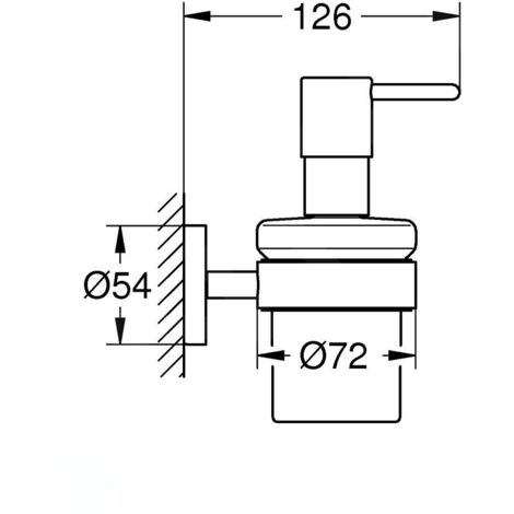 Grohe Essentials - Distributeur de savon liquide avec support, chrome 40448001