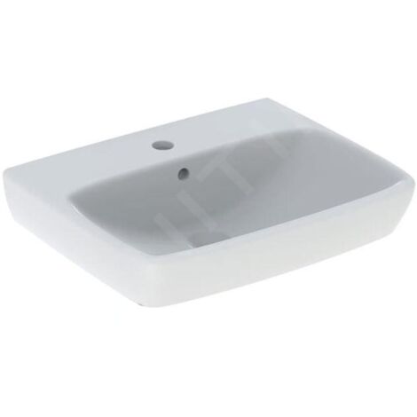 Geberit Selnova Square - Lavabo 550x440 mm, avec un trou de robinetterie, avec trop-plein, blanc 500.290.01.7 (1/2)