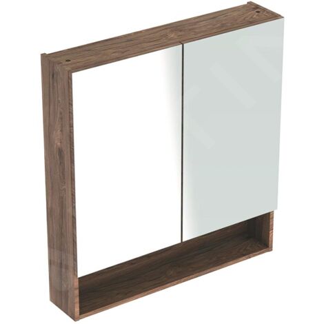 Geberit Selnova Square - Armoire de toilette 850x788x175 mm, 2 portes, noyer hickory 501.270.00.1 (1/3)