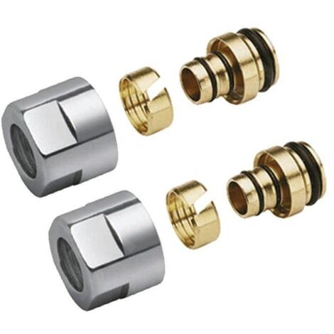 Sapho Accessoires - Raccord de serrage 1/2 pour Alupex 16 mm, chrome CP6120